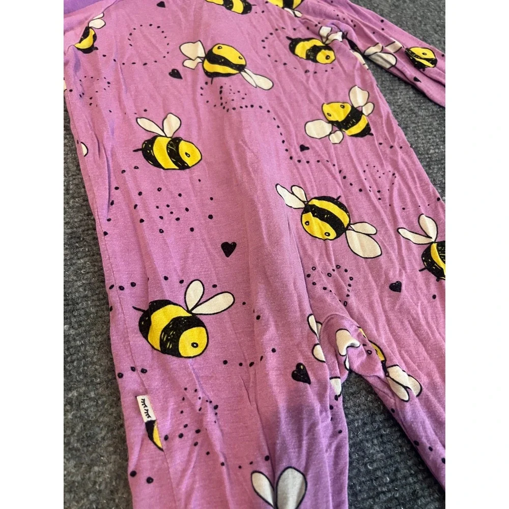 Little Sleepies Purple Bees Zippy Bamboo Viscose Sleeper 3-6 Months
